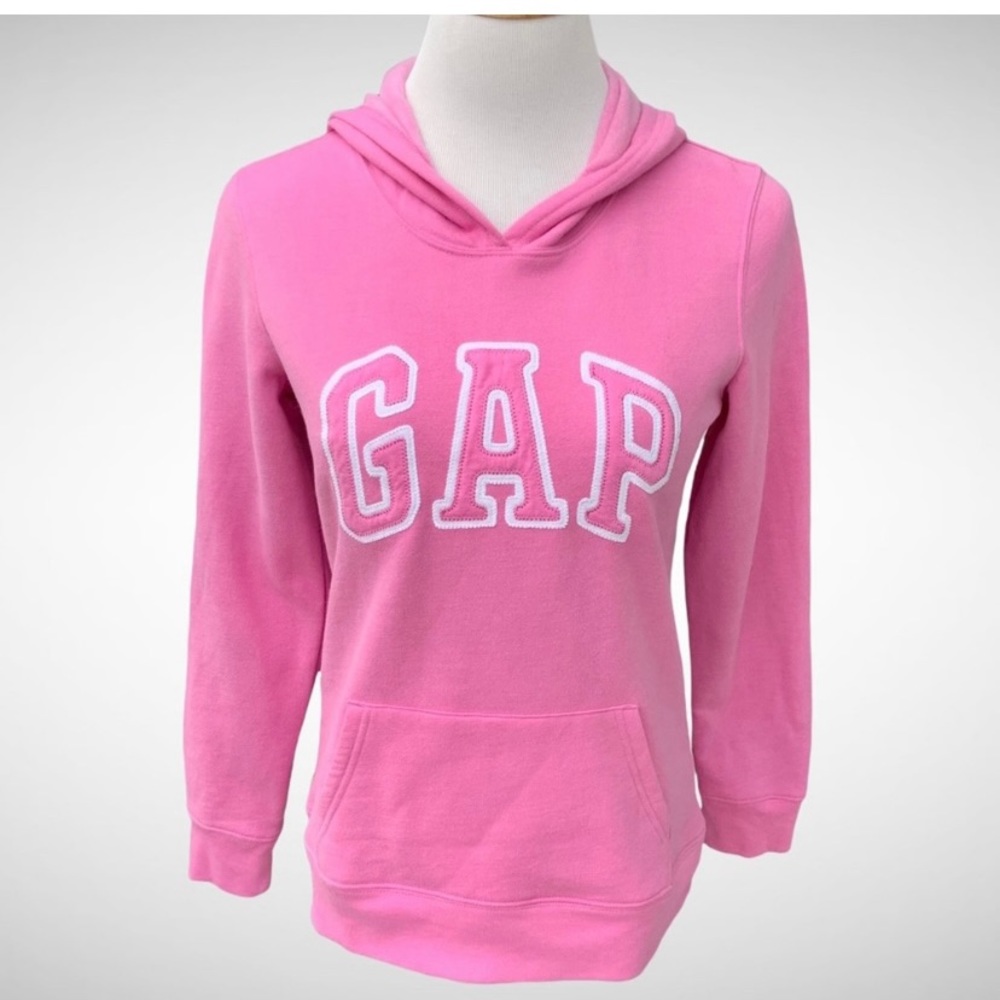 GAP Logo Hoodie Pink Pullover Long-Sleeve